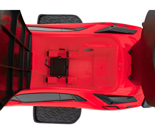 Дитячий толокар з ручкою Lamborghini Aventador SV Red Ride On Червоний