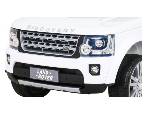 Дитячий електромобіль Land Rover Discovery Білий + Пульт + Колеса EVA + Безкоштовний запуск + MP3 Радіо