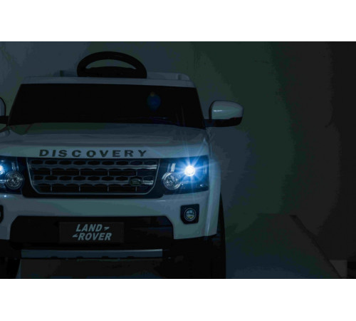 Дитяча акумуляторна машинка Land Rover Discovery Біла