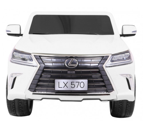 Lexus LX570 2-місний дитячий автомобіль Білий + Пульт + EVA Диски + Радіо MP3 + LED Lexus LX570 2-місний дитячий автомобіль Білий + Пульт + EVA Диски + Радіо MP3 + LED
