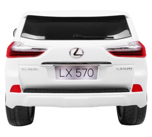Lexus LX570 2-місний дитячий автомобіль Білий + Пульт + EVA Диски + Радіо MP3 + LED Lexus LX570 2-місний дитячий автомобіль Білий + Пульт + EVA Диски + Радіо MP3 + LED
