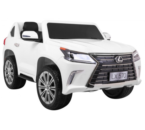 Lexus LX570 2-місний дитячий автомобіль Білий + Пульт + EVA Диски + Радіо MP3 + LED Lexus LX570 2-місний дитячий автомобіль Білий + Пульт + EVA Диски + Радіо MP3 + LED