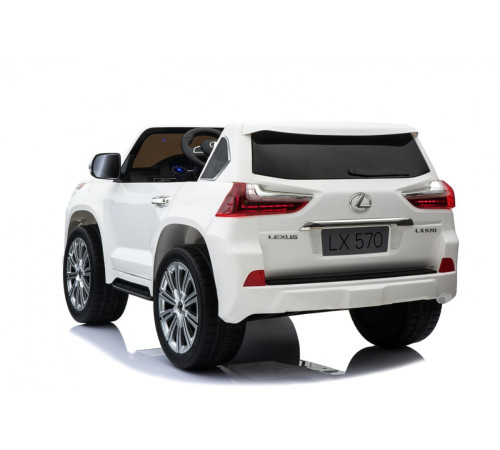 Lexus LX570 2-місний дитячий автомобіль Білий + Пульт + EVA Диски + Радіо MP3 + LED Lexus LX570 2-місний дитячий автомобіль Білий + Пульт + EVA Диски + Радіо MP3 + LED