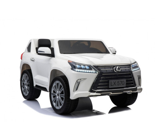 Lexus LX570 2-місний дитячий автомобіль Білий + Пульт + EVA Диски + Радіо MP3 + LED Lexus LX570 2-місний дитячий автомобіль Білий + Пульт + EVA Диски + Радіо MP3 + LED
