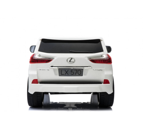 Lexus LX570 2-місний дитячий автомобіль Білий + Пульт + EVA Диски + Радіо MP3 + LED Lexus LX570 2-місний дитячий автомобіль Білий + Пульт + EVA Диски + Радіо MP3 + LED