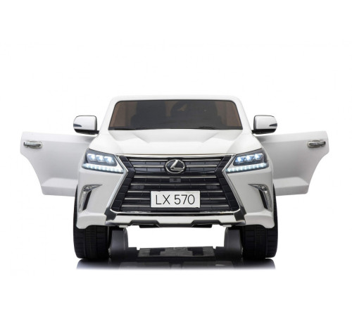 Lexus LX570 2-місний дитячий автомобіль Білий + Пульт + EVA Диски + Радіо MP3 + LED Lexus LX570 2-місний дитячий автомобіль Білий + Пульт + EVA Диски + Радіо MP3 + LED