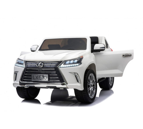 Lexus LX570 2-місний дитячий автомобіль Білий + Пульт + EVA Диски + Радіо MP3 + LED Lexus LX570 2-місний дитячий автомобіль Білий + Пульт + EVA Диски + Радіо MP3 + LED
