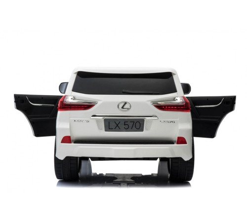 Lexus LX570 2-місний дитячий автомобіль Білий + Пульт + EVA Диски + Радіо MP3 + LED Lexus LX570 2-місний дитячий автомобіль Білий + Пульт + EVA Диски + Радіо MP3 + LED