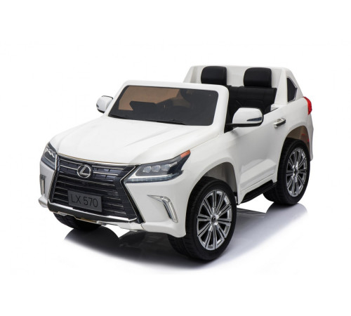 Lexus LX570 2-місний дитячий автомобіль Білий + Пульт + EVA Диски + Радіо MP3 + LED Lexus LX570 2-місний дитячий автомобіль Білий + Пульт + EVA Диски + Радіо MP3 + LED
