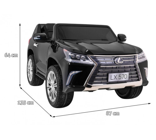 Дитяча акумуляторна машинка Lexus LX570 Чорна