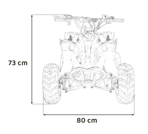 Дитячий акумуляторний квадроцикл RENEGADE HIPERFECT 110CC Червоний