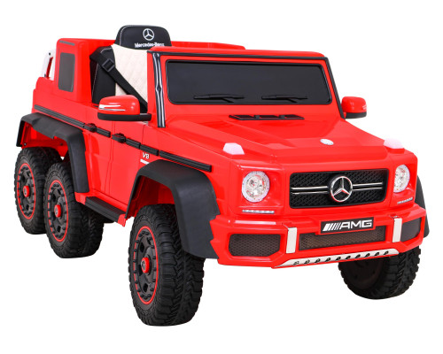 Автомобіль Mercedes G63 AMG на акумуляторі Червоний + Пульт + 6 дисків EVA + Free Start + MP3 LED