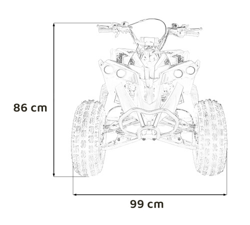 Дитячий акумуляторний квадроцикл RENEGADE HIPERFECT 125CC Жовтий