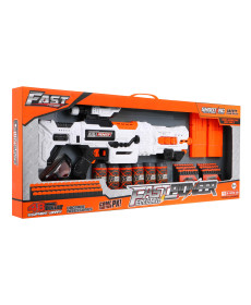 Велика дитяча рушниця 8+ аксесуарів + 48 м'яких куль Fast Pioneer Toy Gun