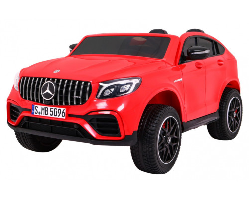 Машинка Mercedes GLC 63S дитяча Red + 4x4 привід + MP4 + LED + Екошкіра + Free Start + EVA