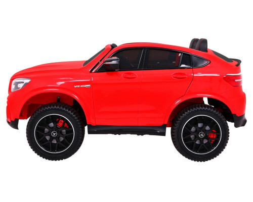 Машинка Mercedes GLC 63S дитяча Red + 4x4 привід + MP4 + LED + Екошкіра + Free Start + EVA