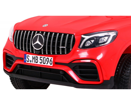 Машинка Mercedes GLC 63S дитяча Red + 4x4 привід + MP4 + LED + Екошкіра + Free Start + EVA