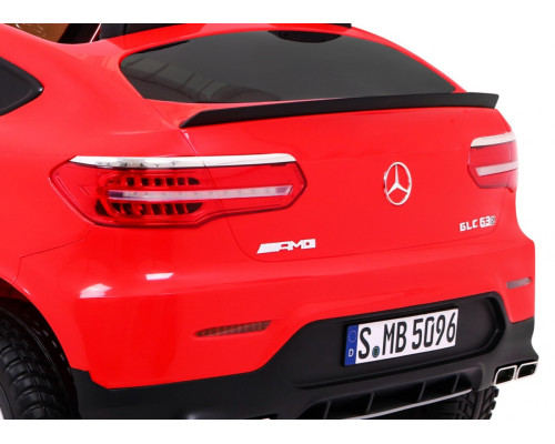 Машинка Mercedes GLC 63S дитяча Red + 4x4 привід + MP4 + LED + Екошкіра + Free Start + EVA