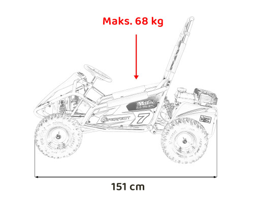 Автомобіль Gokart MUD MONSTER помаранчевий