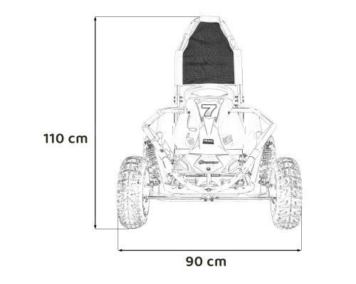 Автомобіль Gokart MUD MONSTER помаранчевий