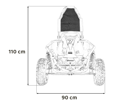 Дитячий акумуляторний картинг Gokart MUD MONSTER Помаранчевий