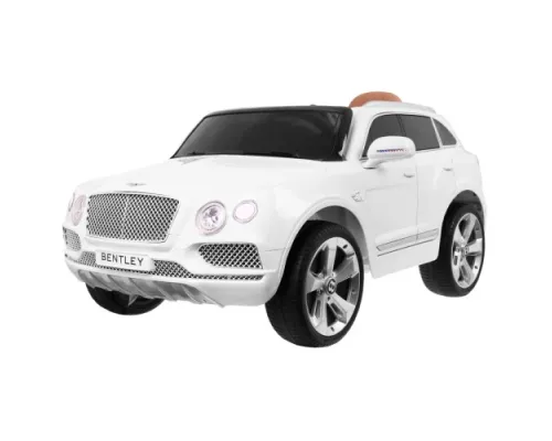 Дитячий автомобіль на акумуляторі Bentley Bentayga білий + колеса EVA + MP3 радіо + пульт дистанційного керування