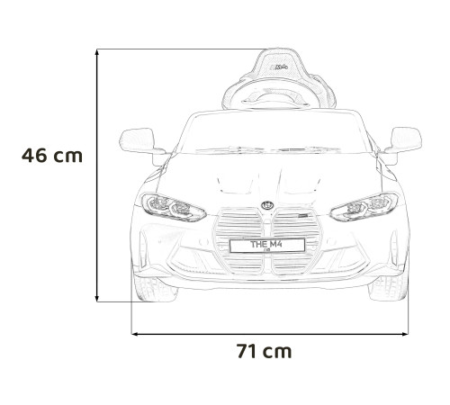 Дитяча акумуляторна машинка BMW M4 Жовта