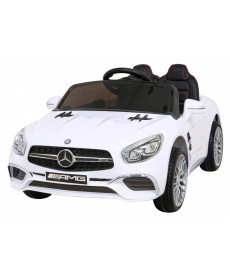 Mercedes Benz AMG SL65 S електро для дітей Білий + Пульт + Аудіо LED + Екошкіра + EVA + Free Start