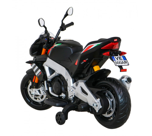 Дитячий акумуляторний мотоцикл Aprilia Tuono V4 Black