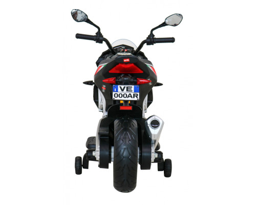 Aprilia Tuono V4 Акумуляторний мотоцикл для дітей Black + MP3 Панель + Опорні колеса + Free Start