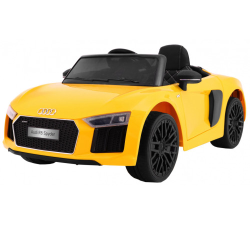 Дитяча акумуляторна машинка Audi R8 Spyder Жовта