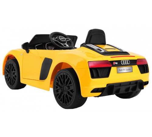 Дитяча акумуляторна машинка Audi R8 Spyder Жовта