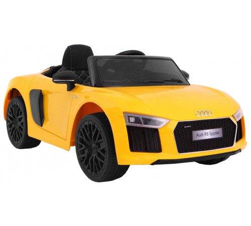 Дитяча акумуляторна машинка Audi R8 Spyder Жовта