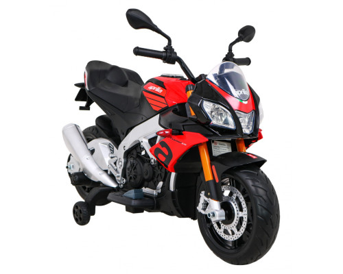 Aprilia Tuono V4 Акумуляторний мотоцикл для дітей Red + MP3 Панель + Опорні колеса + Free Start