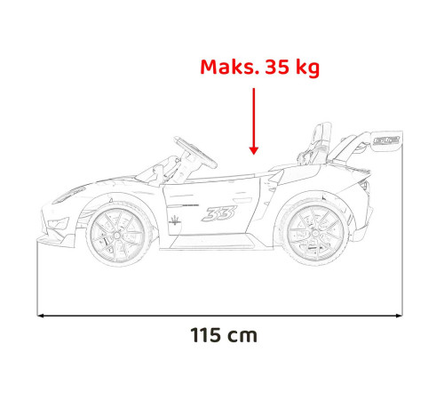 Дитяча акумуляторна машинка Maserati MC20 GT2 Синя