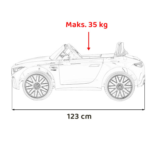 Дитяча акумуляторна машинка Mercedes Benz AMG SL63 Червона Дитяча акумуляторна машинка Mercedes Benz AMG SL63 Червона