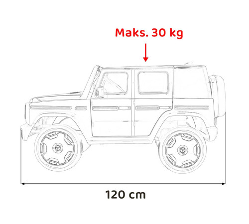 Дитяча акумуляторна машинка Mercedes Benz EQG Чорна