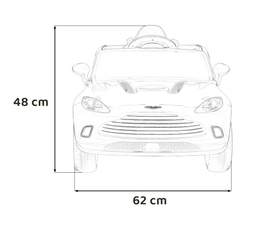 Дитяча акумуляторна машинка Aston Martin DBX Біла