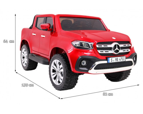 Mercedes Benz X-Class для дітей Червона фарба + Пульт + Привід 4x4 + MP4 + Багажник + EVA