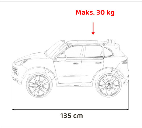 Дитяча акумуляторна машинка Porsche Cayenne S Чорна