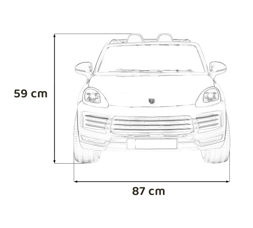 Дитяча акумуляторна машинка Porsche Cayenne S Чорна