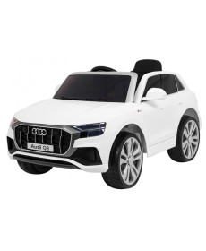  Audi Q8 на акумуляторі  Білий + Пульт + EVA + Free Start + MP3 USB + LED