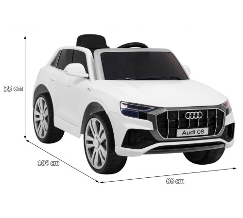 Дитяча акумуляторна машинка Audi Q8 Біла Дитяча акумуляторна машинка Audi Q8 Біла