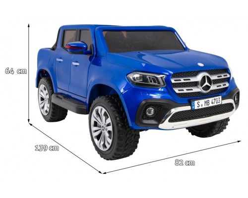 Mercedes Benz X-Class для дітей Синя Фарба + Пульт + Привід + MP4 + Багажник + EVA