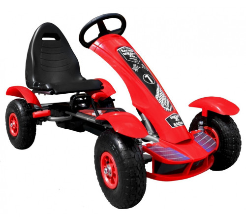 Дитячий педальний картинг Racing XL 3+ Червоний