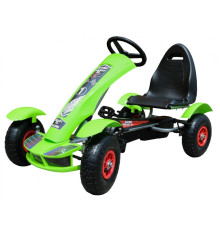 Дитячий педальний картинг Racing XL 3+ Зелений