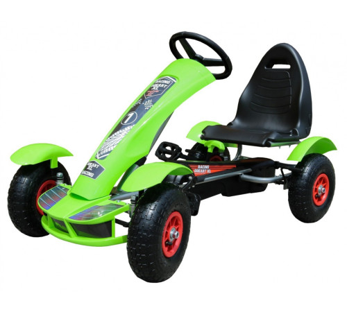 Дитячий педальний картинг Racing XL 3+ Зелений