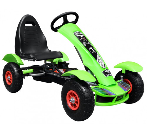 Дитячий педальний картинг Racing XL 3+ Зелений