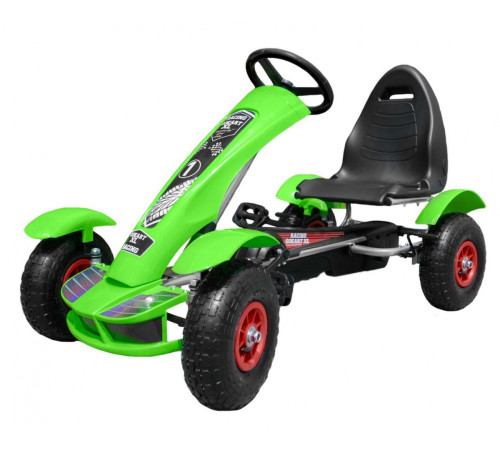 Дитячий педальний картинг Racing XL 3+ Зелений