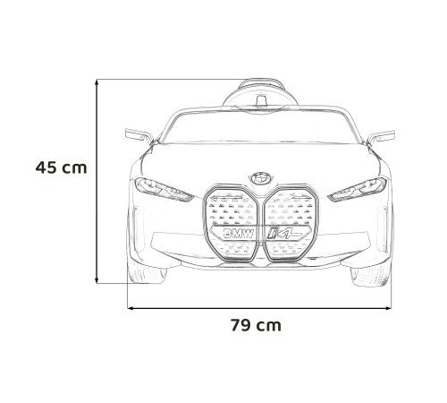 Дитяча акумуляторна машинка BMW i4 для дітей Червона